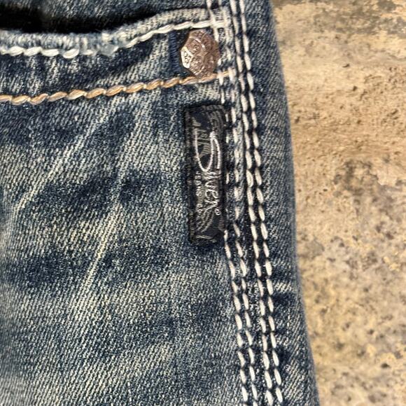 Silver Jeans Suki Bootcut Bling Flap Pockets Y2K Rhinestone Embellished 30/31 - Picture 8 of 16